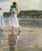 水粉大师Steve Hanks 042-ReflectionsOnLaJollaShores-Detail
